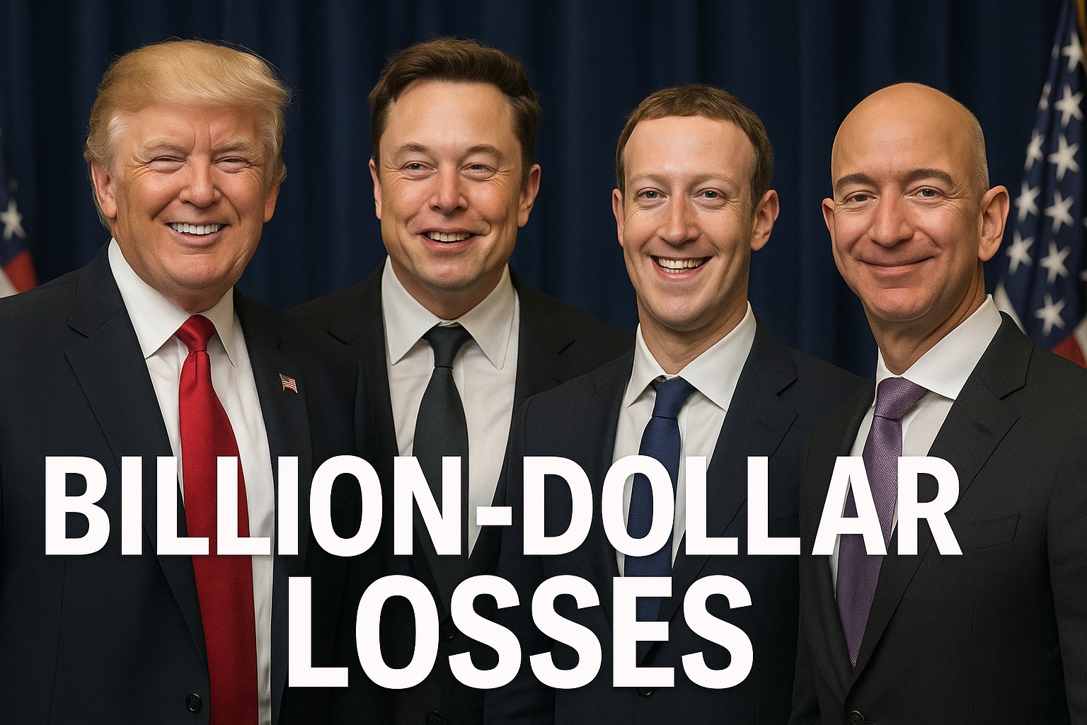 Tech CEOs Smile with Trump, Wake Up to Billion-Dollar Losses