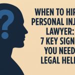 When to Hire a Personal Injury Lawyer 7 Key Signs You Need Legal Help
